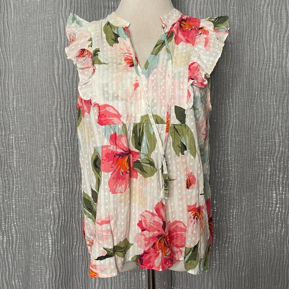 Loft Bouquet Ruffle Shell - Picture 4 of 9